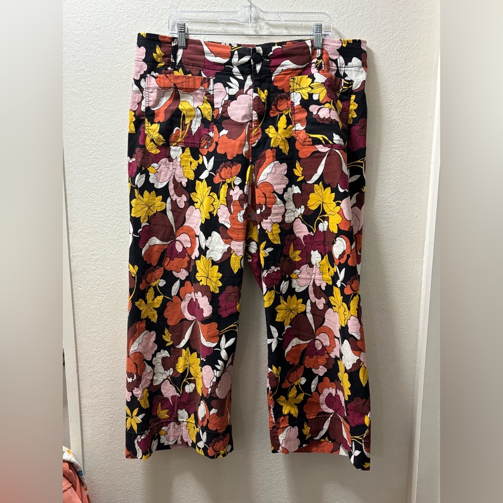 Maeve Floral Ankle Pants - Multicolor - Picture 3 of 6